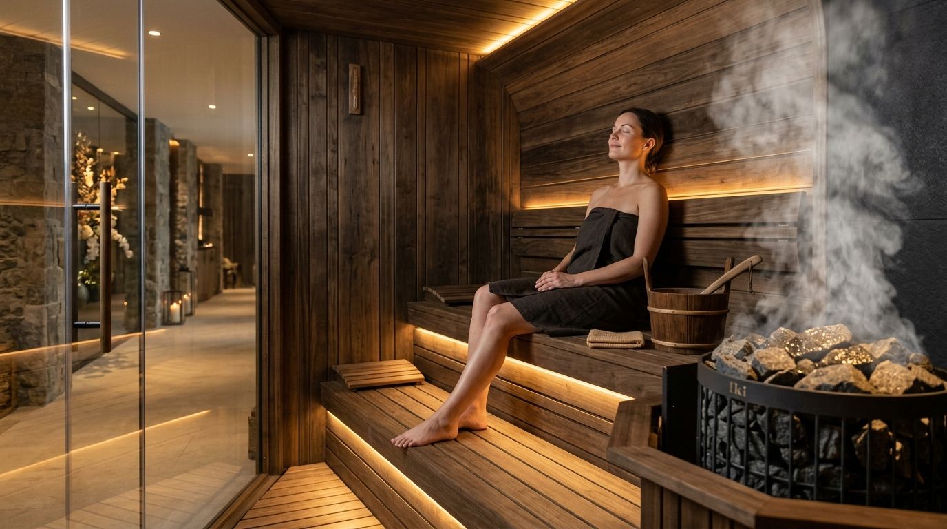 Tradiční finská sauna a příjemná odpočinková zóna